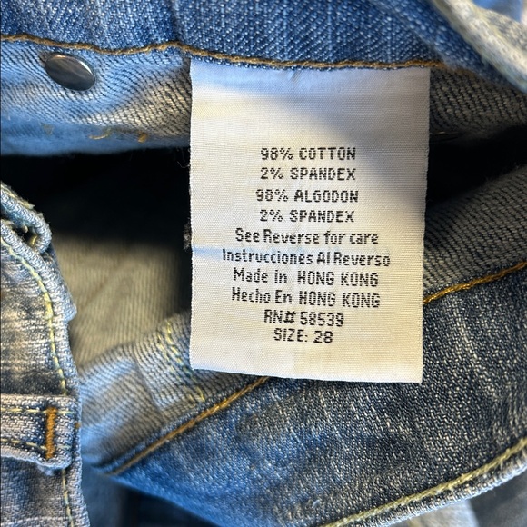 Vintage 90s See Thru Soul Y2K Ultra Low Rise Flare Jeans | Light Wash Denim | 28 - Picture 10 of 11